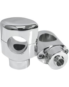 Drag Specialties Chrome Big Buffalo 1 1/2" Handlebar Riser Kit 0602-0418