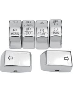 Drag Specialties Chrome Switch Cap Kit - 0616-0190
