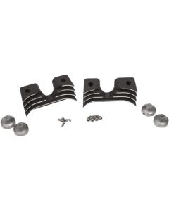 Drag Specialties Spark Plug/Head Bolt Covers Wrinkle Black 0940-1315