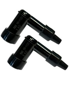 2 K&S Spark Plug Boot Cap Cover Resistor LB05F 90 Degree ATV Motorcycle Snow