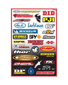Factory Effex Sponsor Sticker Decal Sheet Kit 10-68002