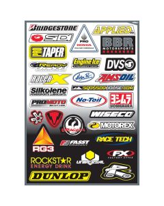 Factory Effex Sponsor Sticker Decal Sheet Pro-Taper Yoshimura Renthal No-Toil