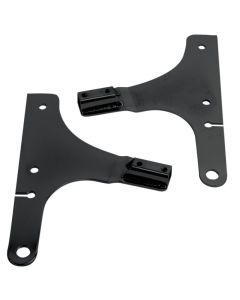 Drag Specialties Black Sissy Bar Side Plates Harley-Davidson 1504-0062