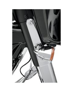 Drag Specialties Chrome Front Turn Signal Relocation Kit For Harley Davidson