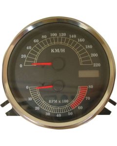 Drag Specialties 220 Km/h Electronic Speedometer/Tachometer For Harley 2210-0332