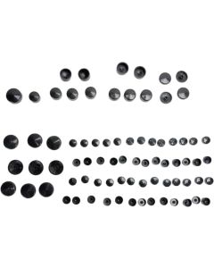 Drag Specialties Black Bolt Cover Standard Kit - 2401-0713