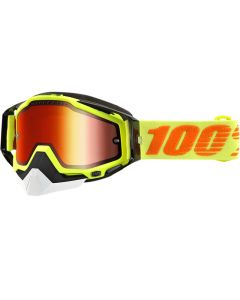 100% Racecraft Snow Mirror Lens Goggles Attack Yellow