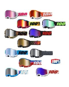 100% Accuri 2 Mirrored Lens Motocross Offroad ATV Goggles - Pick Color