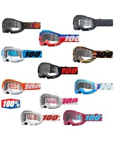 2024 100% Accuri 2 Clear Lens MX Motocross Offroad ATV Goggles - Pick Color