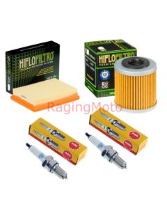 Service Engine Kit Hiflo Air & oil filter with NGK spark plug aprillia 450 S/RXV 