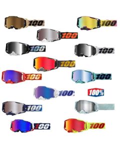 100% Armega Mirrored Lens Motocross Offroad ATV Goggles - Pick Color
