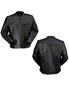 Z1R Artillery Leather Street Motorcycle Black Jacket - Pick Size
