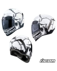 Icon Airform Crestfallen Full Face Street Motorcycle White Helmet -Pick Size