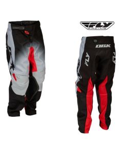 Fly Racing Kinetic DBK Youth Motocross Offroad Grey/Black/Red Pant - Pick Size