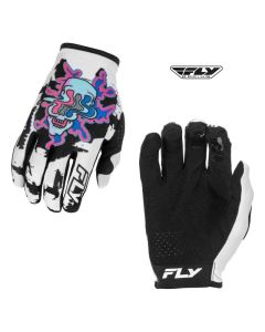 Fly Racing Lite Warp Motocross Offroad ATV White/Blue/Pink Gloves - Pick Size