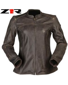 2024 Z1R Chimay Polyester Women Street Motorcycle Brown Jacket - Pick Size
