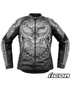 2024 Icon Overlord3 Noble Women Street Motorcycle Black Jacket
