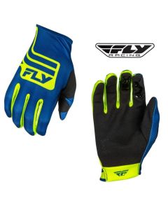 Fly Racing Lite Lancer Le MX Motocross Offroad Navy/Hi-Vis Gloves - Pick Size