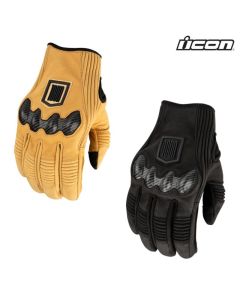 Icon Long Track CX Street Motorcycle Riding Gloves - Pick Size & Color