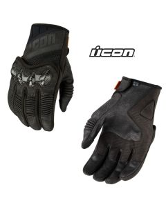 2025 Icon Contra3 Men's Street Motorcycle Black Gloves - Pick Size 