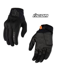 2025 Icon Women's Anthem3 Street Motorcycle Black Gloves - Pick Size