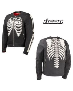 Icon Crestfalllen Street Motorcycle Black Jacket - Pick Size