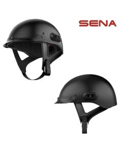 Sena Cavalry 2 Half Face Street Motorcycle Matte Black Helmet - Pick Size