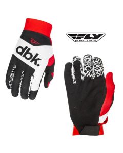 Fly Racing Pro Lite Dbk Motocross Offroad Black/White/Red Gloves