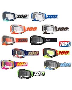 100% Racecraft 2 Clear Lens ATV Motocross Offroad Goggles - Pick Color