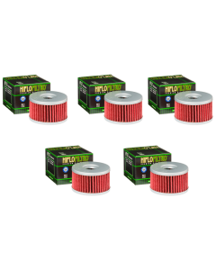 Hiflofiltro HF137 Oil Filter 5 Pack Suzuki LS650 Savage, DR500D, SP500X