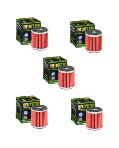 Hiflofiltro HF140 Oil Filter 5 Pack Yamaha YFM250R YFZ450 YFZ450R YFZ450X YZ250 - HF140