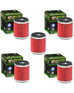 Hiflofiltro HF141 Oil Filter 5 Pack Yamaha WR250F WR450F YZ250F YZ450F YZF125R - HF141