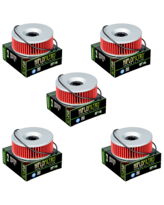 Hiflofiltro HF146 Oil Filter 5 Pack Yamaha XJ 1100 Maxim, XS 1100, XS 750