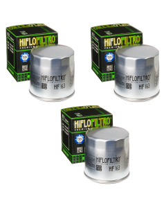Hiflofiltro HF163 Oil Filter Chrome 3 Pack BMW R 850 C, K100, K100 LT, K100 RS
