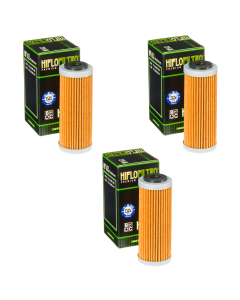 Hiflofiltro HF652 Oil Filter 3 Pack KTM 500 EXC-F, 250 XC-F, 450 XC-W