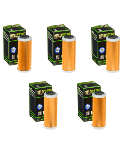 Hiflofiltro HF652 Oil Filter 5 Pack KTM 500 EXC-F, 250 XC-F, 450 XC-W