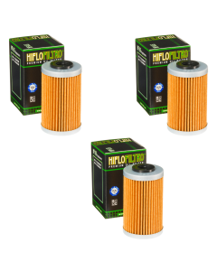 Hiflofiltro HF655 Oil Filter 3 Pack KTM 250 XCF-W 4-Stroke, 250 XC-F