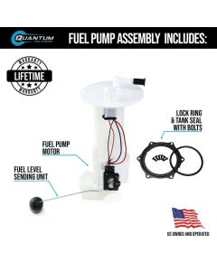 QFS Fuel Pump Assembly Kawasaki KAF400 Mule SX 17-22, KAF 620 Mule 09-22