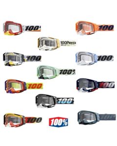 2024 100% Racecraft 2 Clear Lens MX Motocross Offroad ATV Goggles - Pick Color