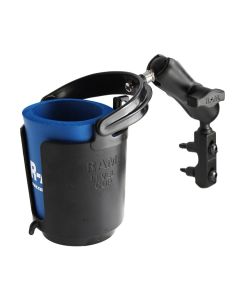 RAM Motorcycle Handlebar Mount Self Leveling Cup Holder and U-Bolt RAM-B-174-132