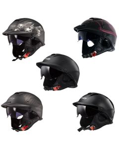 LS2 Rebellion Half Face Street Motorcycle Helmet - Pick Size & Color