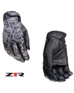 Z1R Women Reflective Street Motorcycle Black Gloves - Pick Size